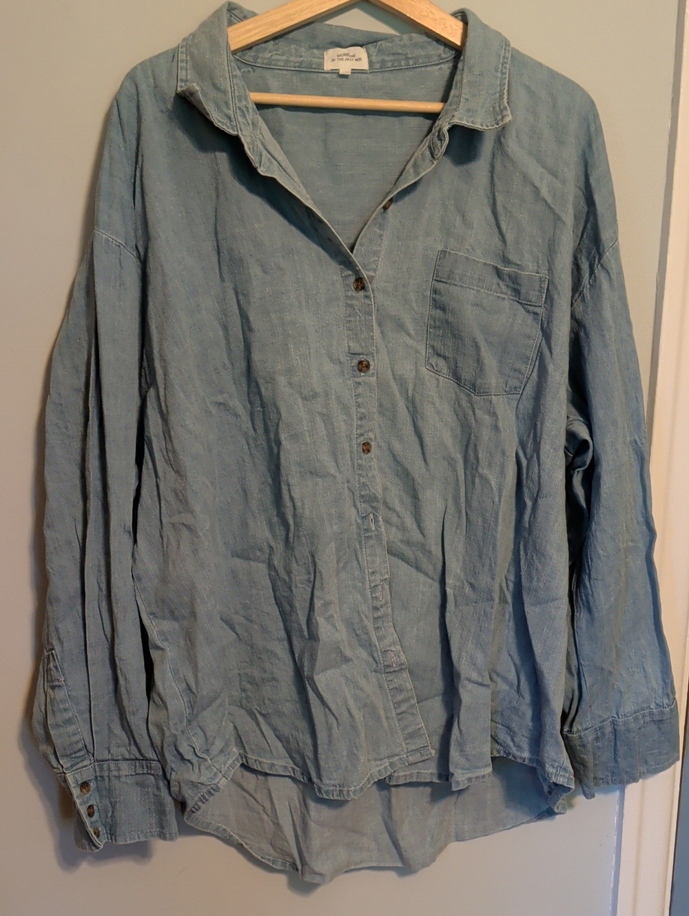 One Wednesday X Jillian Harris Denim Button-Up Shirt From Jilly Box